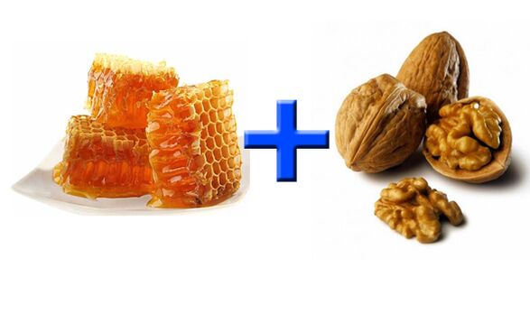 La miel y los frutos secos son alimentos saludables que estimulan la potencia masculina. 